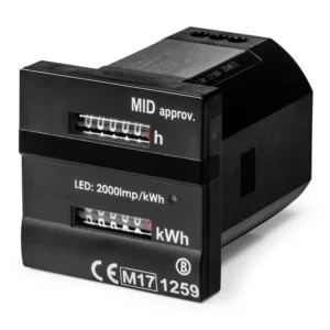 Διπλός μετρητής για ώρες λειτουργίας και κιλοβατώρες συμβατός με MID